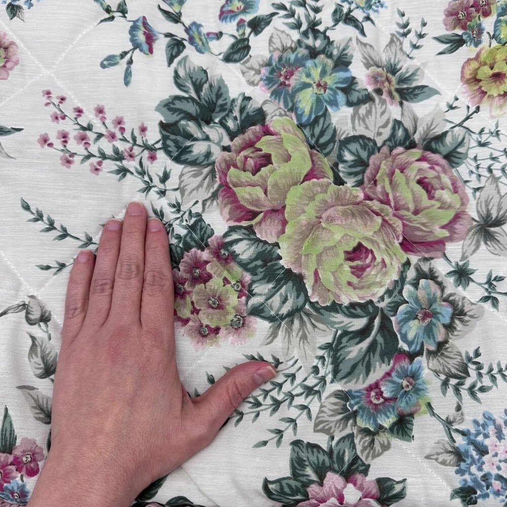 Vintage Floral Ruffled Pillow Shams 80s Cottagecore Granny Rose JCPenney USA - Picture 6 of 8